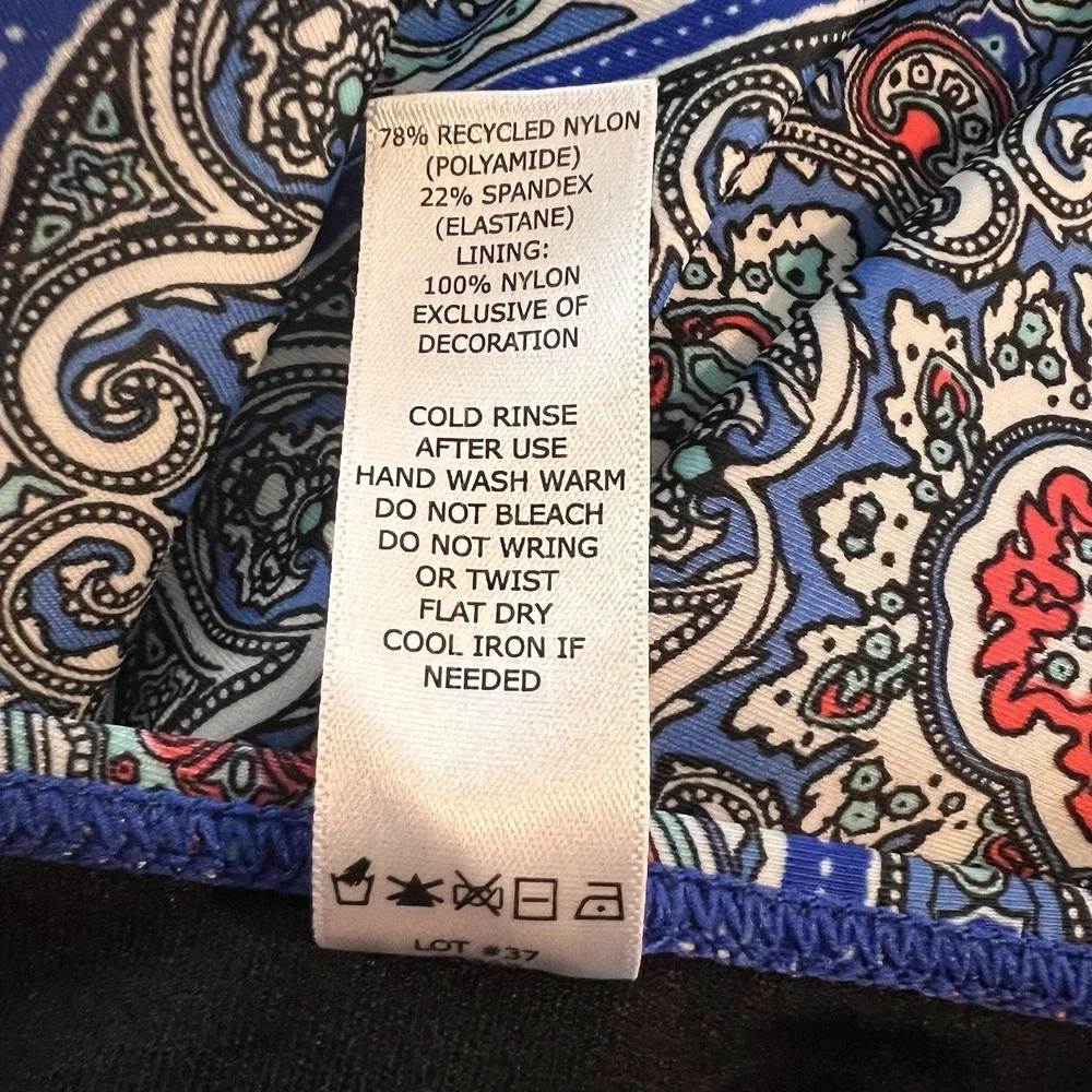 Coolibar Women's Tankini Top Large UPF50 Halter Paisley